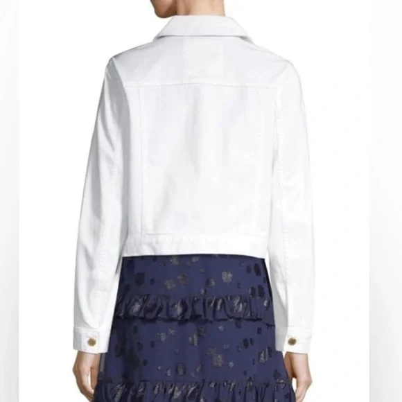 MICHAEL KORS point collar stretch white denim jacket - Picture 9 of 9